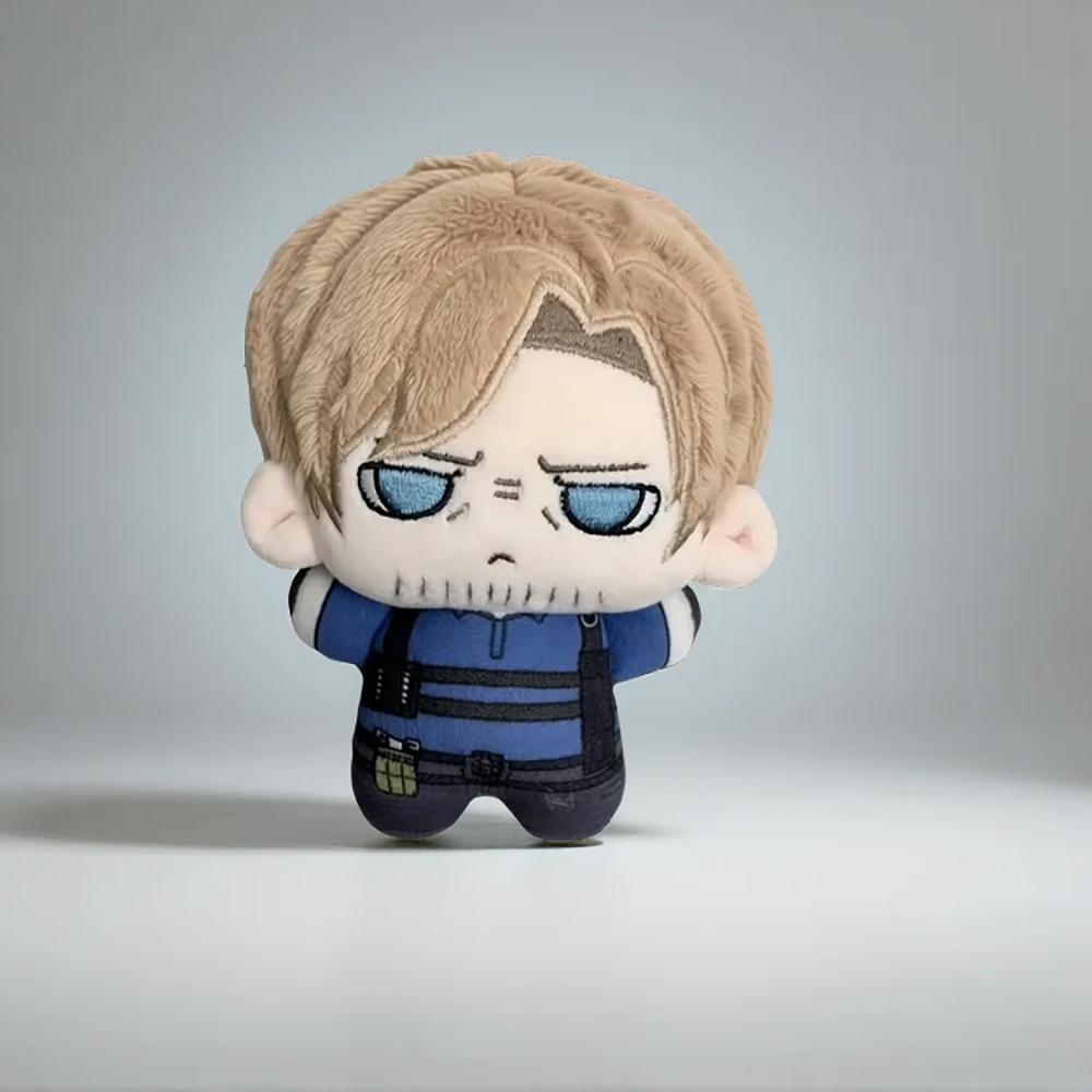 10cm Leon Scott Kennedy Plush Doll Printed Game Leon Pendant Stuffed Toy Collection Holiday Birthday Gift Kennedy Doll 10cm