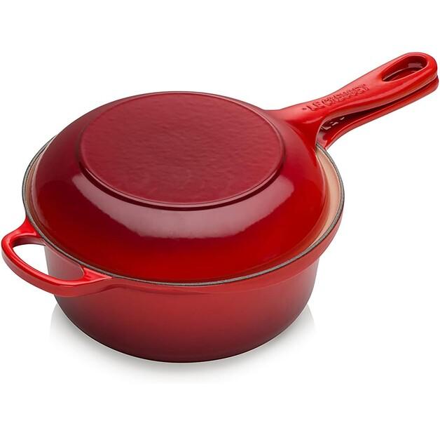 Cast Iron Roaster Le Creuset 2in1 Marmitout 2.3 L Cherry Red (25044220602460)