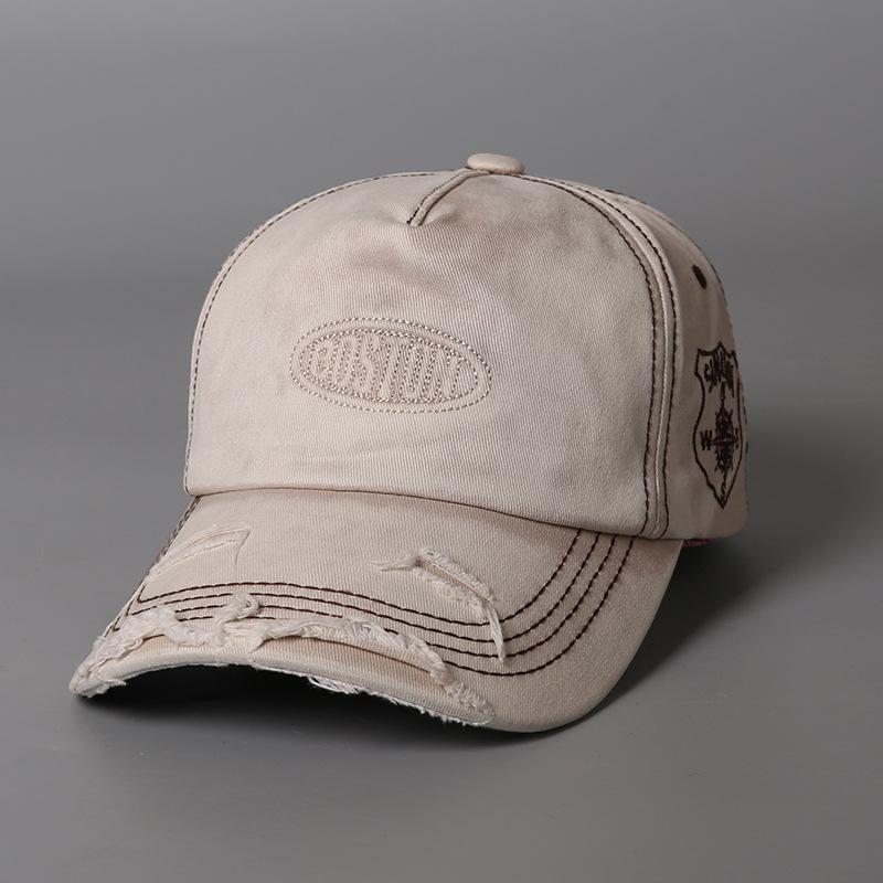 Retro old ripped baseball cap men's trend embroidery outdoor casual cap all-season hat