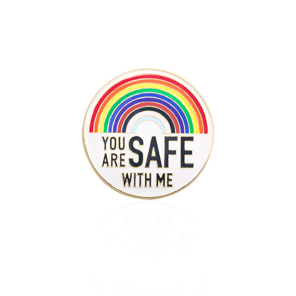 

Colorful Rotating Letter Badge Keychain Individually Packaged