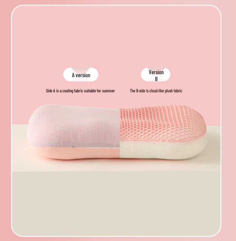 Class A TPE Rubber Neck Support Cooling Pillow - High Loft, Breathable, Gel Core, Anti-Collapse for Hotel or Summer Use