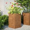VidaXL Hexagonal Planter 46x40x45 Cm Weatherproof Steel, Flower Planter, Patio Planter, 851120