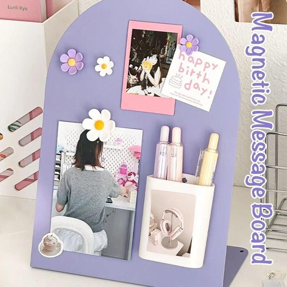 Metal Large Capacity Message Board Standing Plates Vertical Curved Drawing Board Painting Board