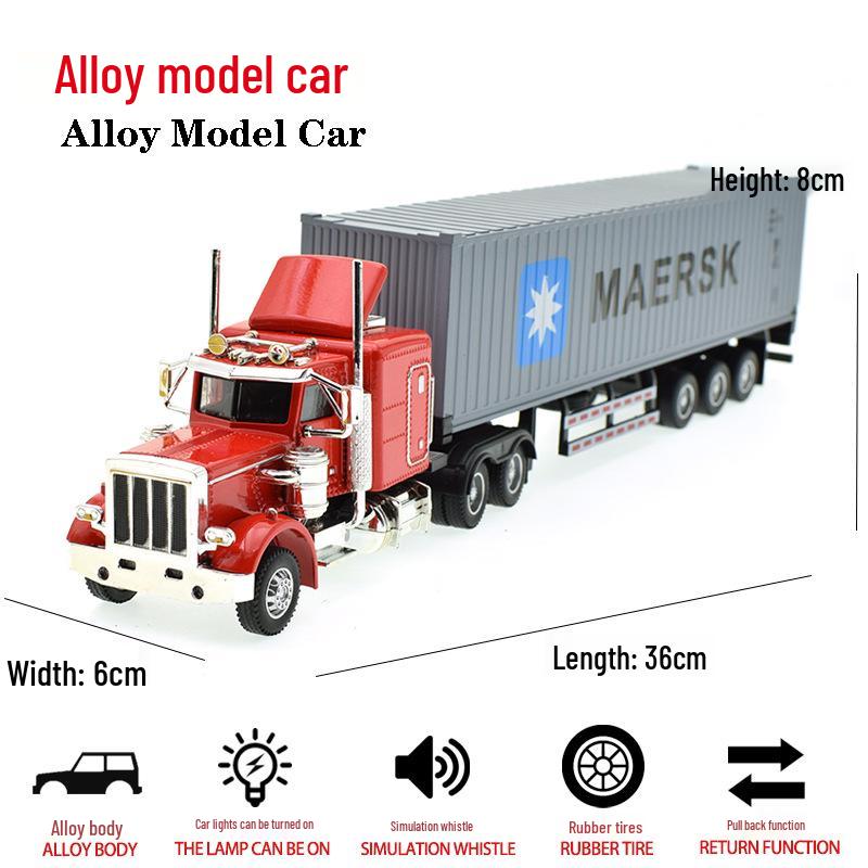 

Игрушечная модель полуприцепа из сплава – Американский грузовик-контейнеровоз