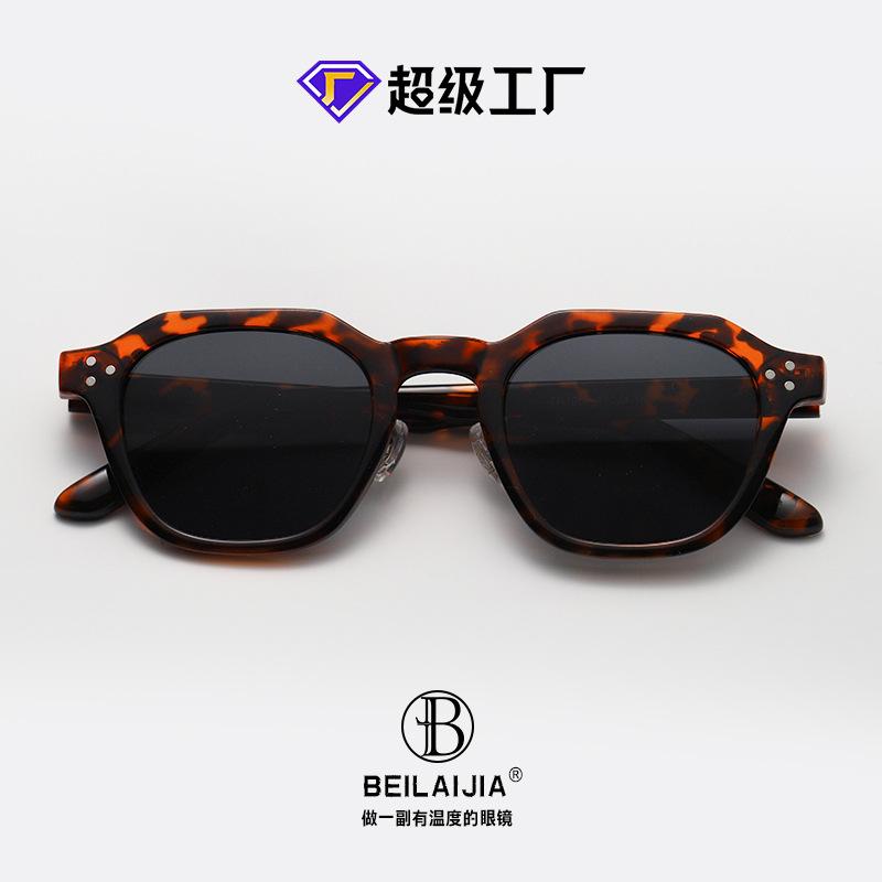 Vintage American style TR90Unique Punk Style Polygonal Polarized Sunglasses for Men, Street Style Trendy Sunglasses for Women