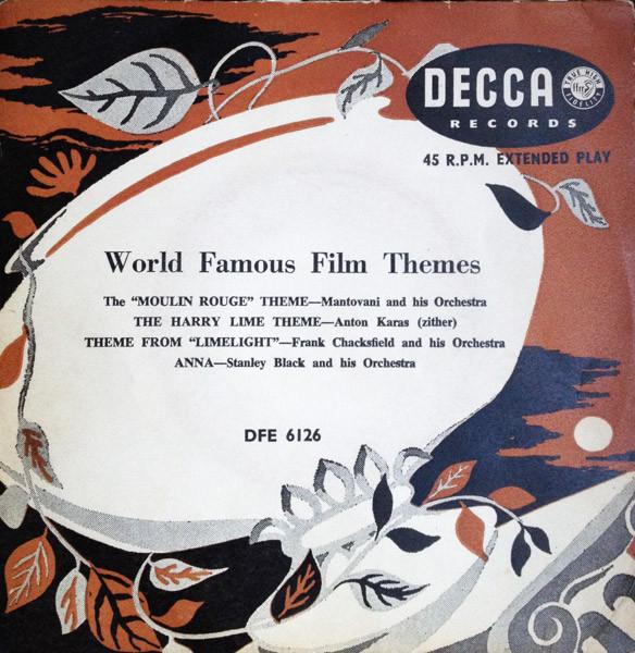 

7inch Record VARIOUS - World Famous Film Themes DFE6126 Decca 1955 UK Pop Used