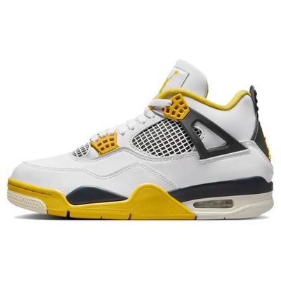Air 4 Retro Vivid Sulfur Women Sneakers White Coconut-Milk Anthracite AQ9129-101