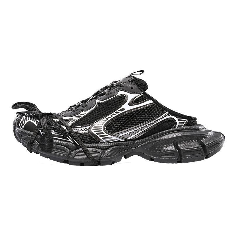 

Париж 3XL полуподносные туфли платформа ретро папины туфли старые 2025 весна новые ленивые повседневные туфли с сумкой-головой шлепанцы 45