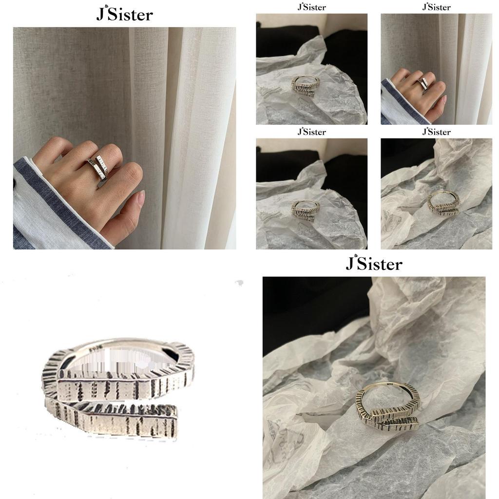 Trendy Vintage Style S925 Pure Silver Adjustable Ring For Women With Unique Design