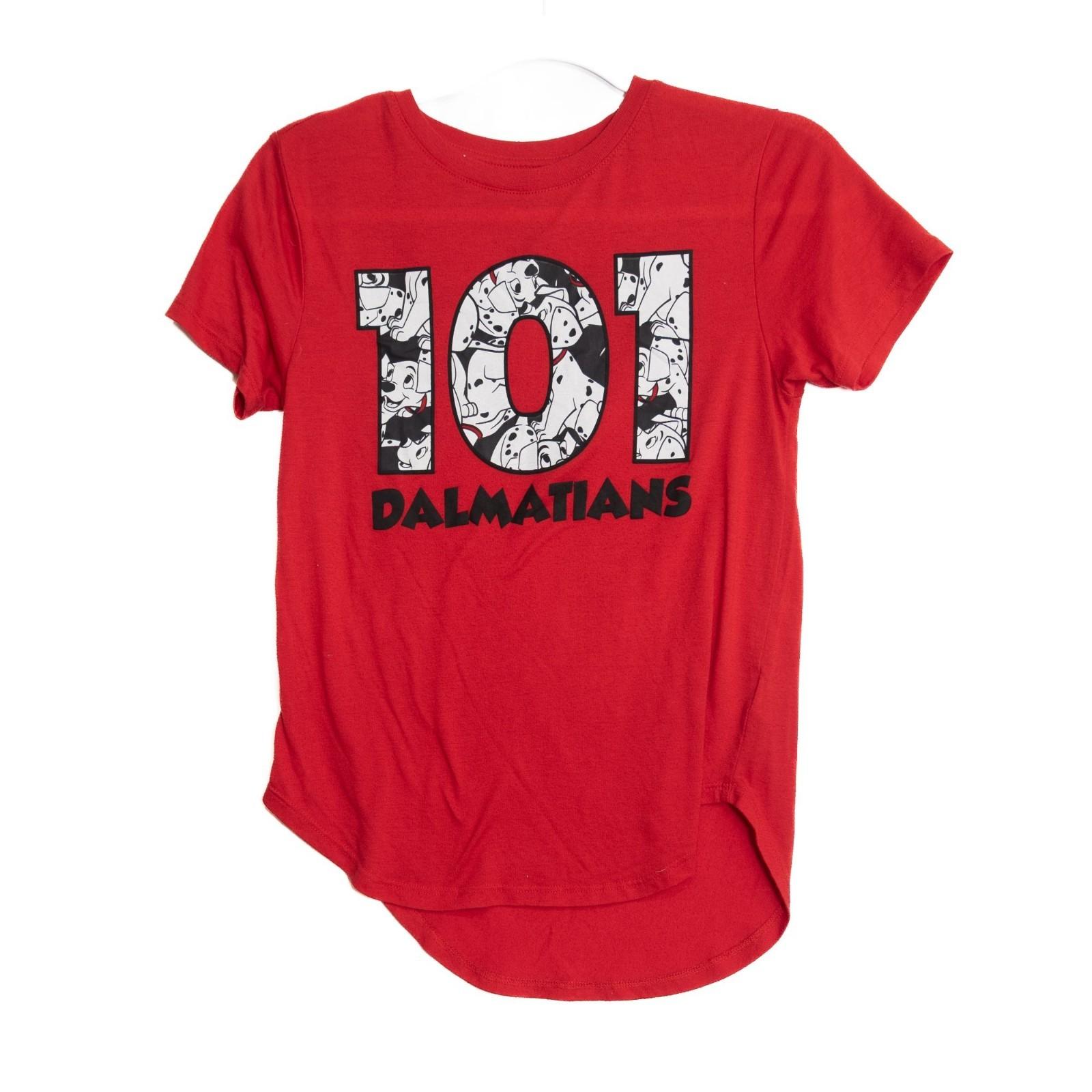 101 Dalmatians Size S(3-5) Disney Classic Movie Graphic Tee Red Unisex Short Sle L