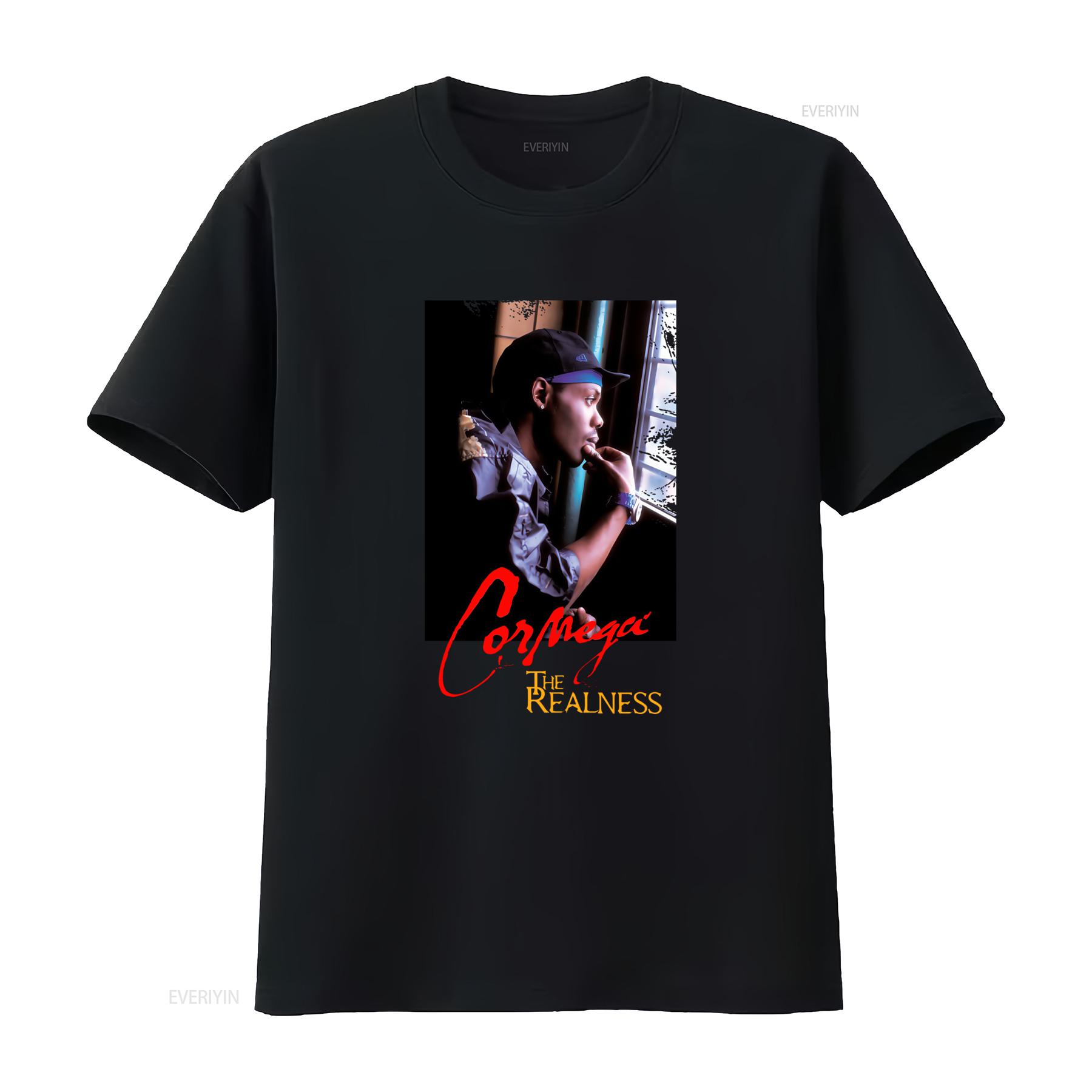 Cormega The Realness Rap Hip Hop T Shirt Trendy Streetwear for Music Lovers Vintage Washed Soft Slightly Casual Stylish Graphic S