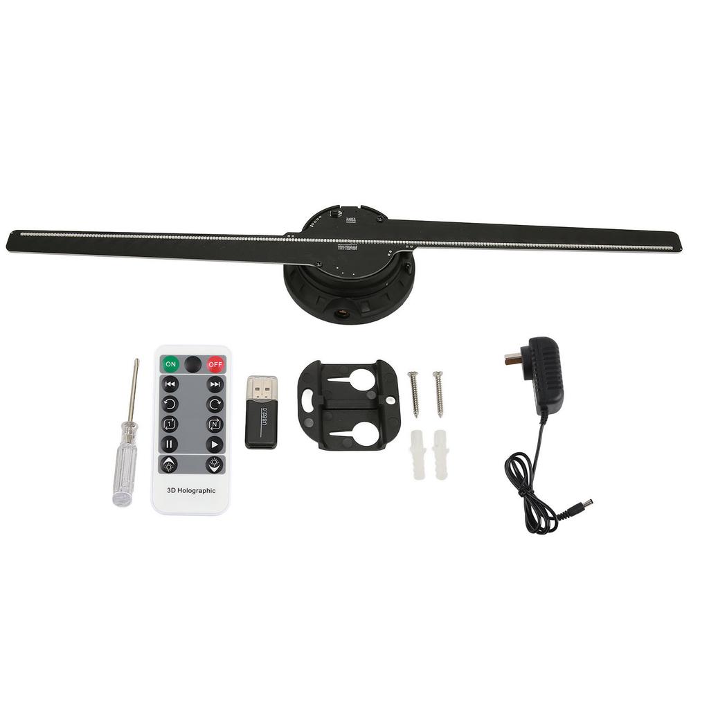 Wiatrak LED 3D z hologramem do wyświetlania reklam dla biznesu, szyldy sklepowe, bar, impreza, wyświetlacz reklamowy