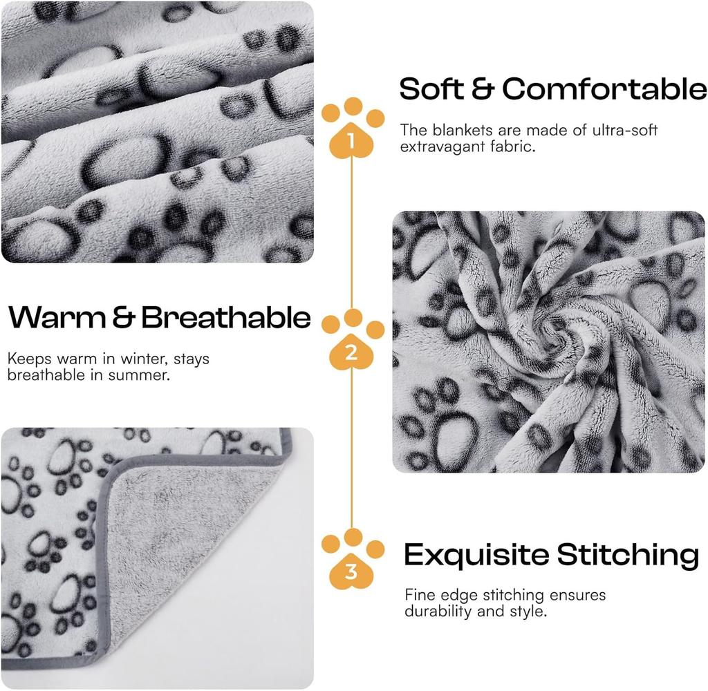 Pet Blanket Soft Fluffy Cute Cartoon Pattern Mat Pet Bed Dog Blanket Warm and Comfortable Blanket Suitable for Cats and Dogs
