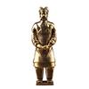Brasses Chinese Terracotta Soldier Figurine with Antique Bronze Finish for Shelf Decors Study Accent Office Desk Display and Collector Gift