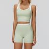 Completo da Yoga da Donna Transfrontaliero: Color Block Nude Feel, Vita Alta Costolata, Abbigliamento Sportivo Fitness Versatile