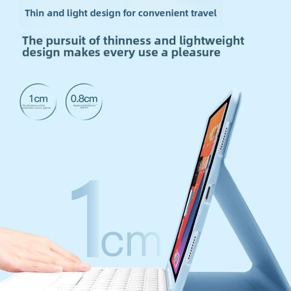 Leder-Tastaturhülle für iPad Pro 13 2024 mit Stifthalter Magnetische Bluetooth-Tastaturabdeckung für Air 6