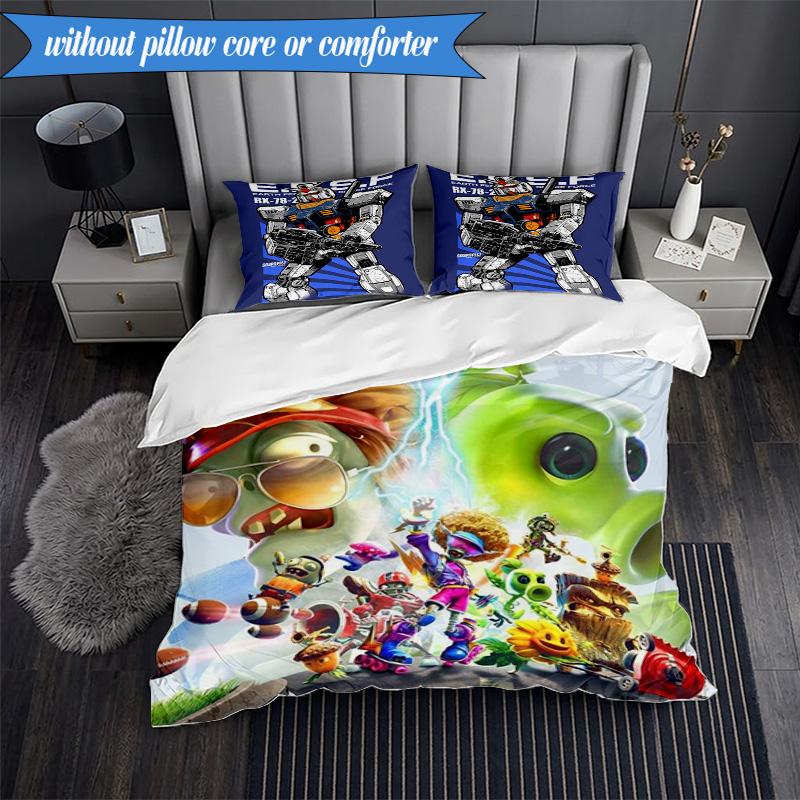 Vibrant Battle Zombies 3pcs K-pop music group Bedding set,Ideal for Bedroom, Dormitory,Including Duvet Cover And 2pcs Pillowcases,Fan gifts