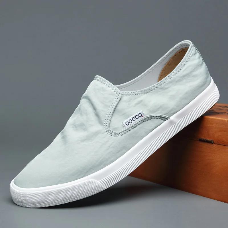 Nowe Męskie Buty Materiałowe Buty Casual Wiosna Lato Oddychające Płaskie Buty Uliczne Lekkie Wsuwane Mokasyny