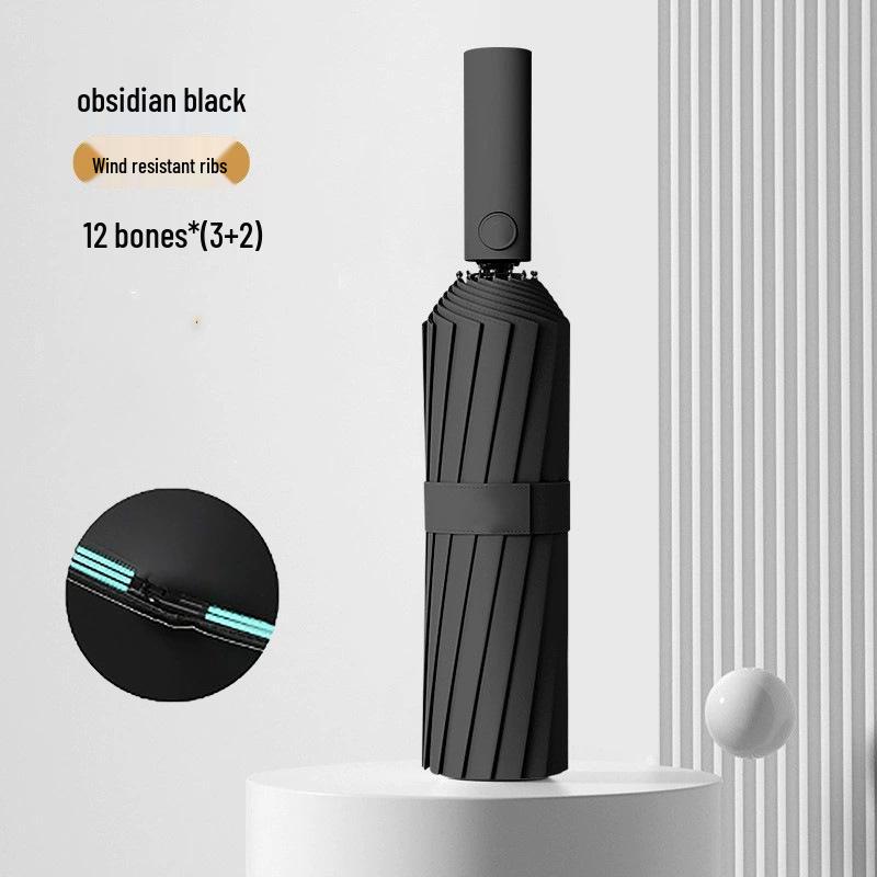 Premium Automatic Anti-UV Folding Umbrella with Dual-Use Sun and Rain Protection and Customizable Logo.
