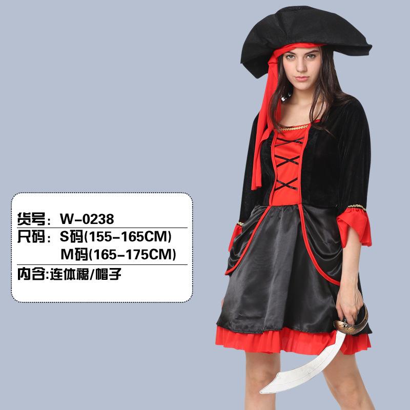 Halloween Adult Pirate Costumes Somali Jack Pirate Captain Dress Party Dress Up