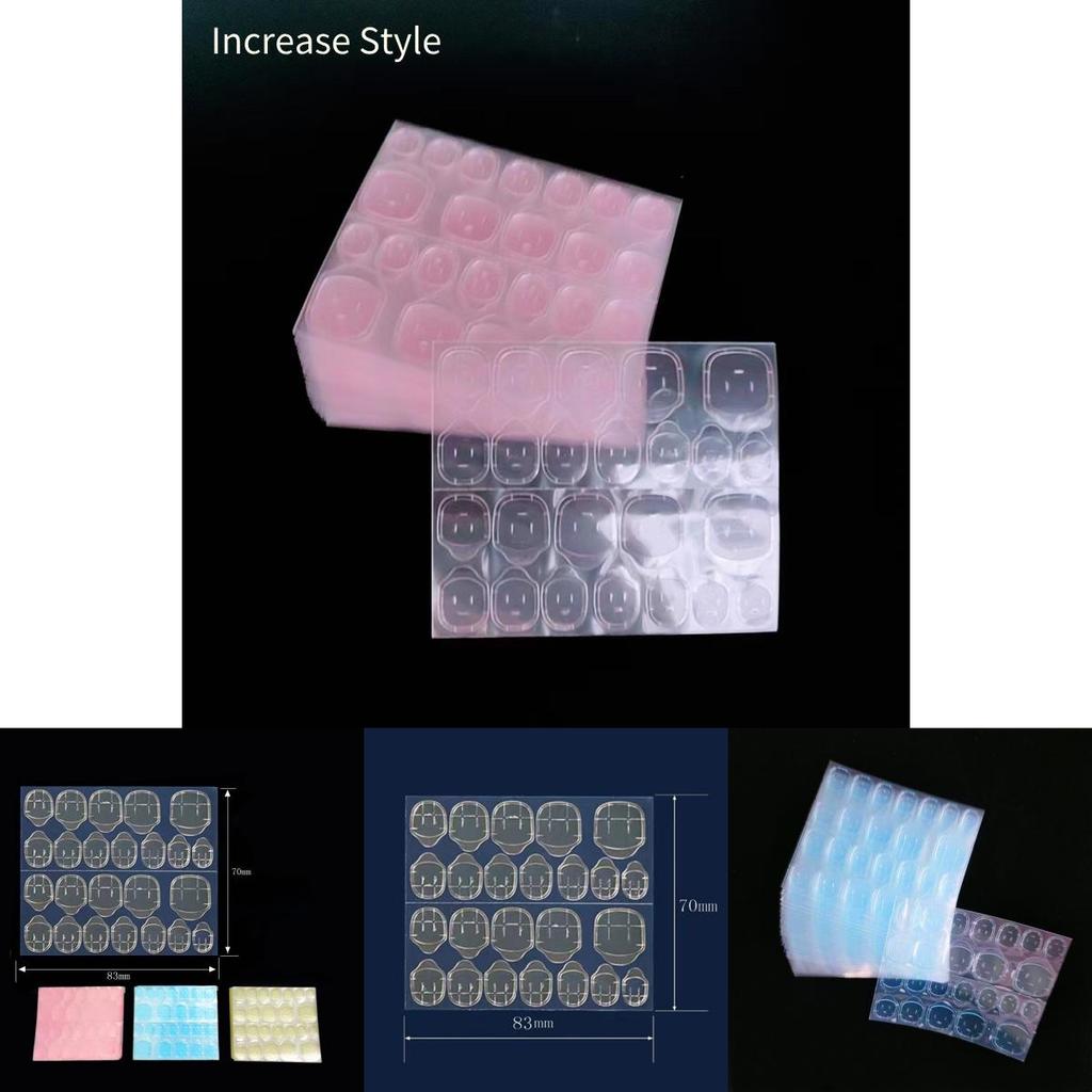 Adesivo Gel Giallo Trasparente Biadesivo a Gelatina per Unghie per Manicure Estesa Durata 24 Pezzi 0,35 mm