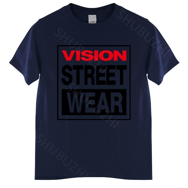 

Vintage Skate TShirt Vision Wear Tee Shirts retro Men cotton teeshirt summer fashion Brand Top Tees Drop Shipping S
