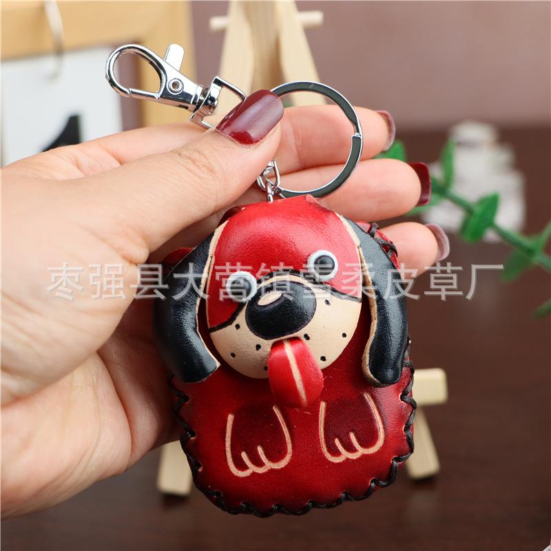Borsa Portacarte Controllo Accessi Koala in Pelle di Mucca Primo Strato, Ciondolo Portachiavi, Custodia Auricolari, Fibbia Carina alla Moda, Portacarte a Goccia d'Acqua.