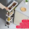 Kitchen Organizers And Storage Rack Household Cart With Wheels Multifunctional Home Accessories Mobile Rack Trolley Bookshelf
