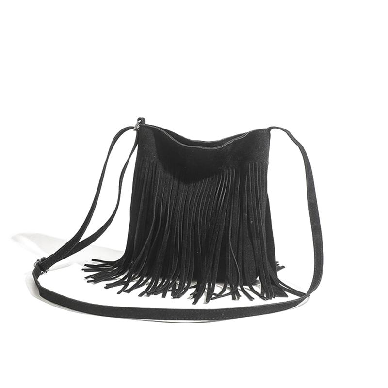 Vintage Tassel Crossbody Bag For Women Large Capacity Casual Tassel Shoulder Bag For Outdoor Travel Women'S Handbag
