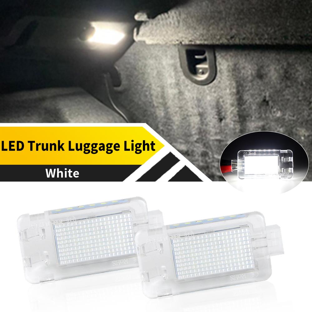 2Pcs 6000k LED Luggage Compartment Light Trunk Footwell Lamps For Volvo S80 2000-2013 C70 2000-2013 XC90 2004-up OEM#: 30754448