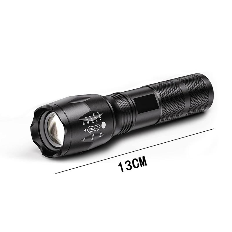 Telescopic Zoom High-Intensity Aluminum Alloy Flashlight Waterproof For Outdoor Night Running, Cycling Patrol And Searchlighting