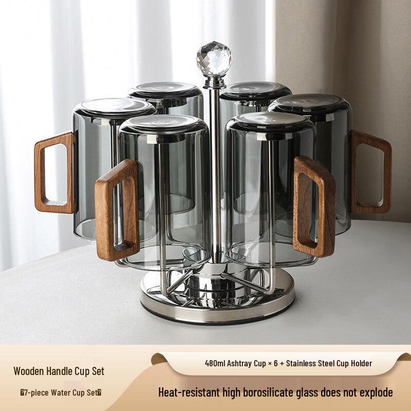 ZISIZ Premium Glass Water Cup Set