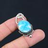 Mothers Day Deal Sterling Silver Oval Santa Rosa Turquoise Stone Pendant Jewelry