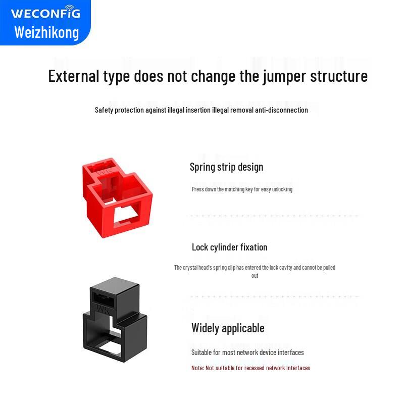 VZON RJ45 Ethernet Cable Lock (100 Pack)