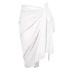 Solid Color Side Lace-up Cover Up Skirt See-through Chiffon Wrap Scarf Skirt