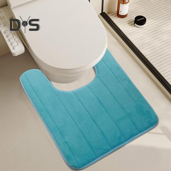 U-Shaped Floor Mat Wear Resistant Non-Slip Super Water Absorption Easy To Clean Fast Dry Bathroom Toilet Mat