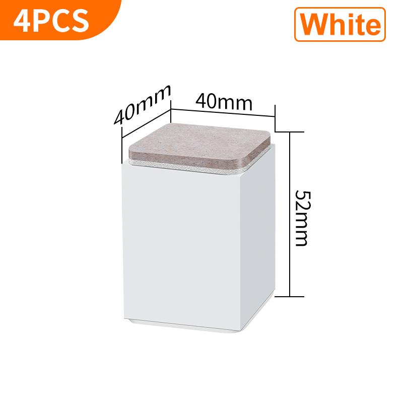 4PCS Carbon Steel Furniture Riser Beg Leg Raiser Adds Height To Heavy Furniture Round Square Sofa Chair Table Feet Riser Black