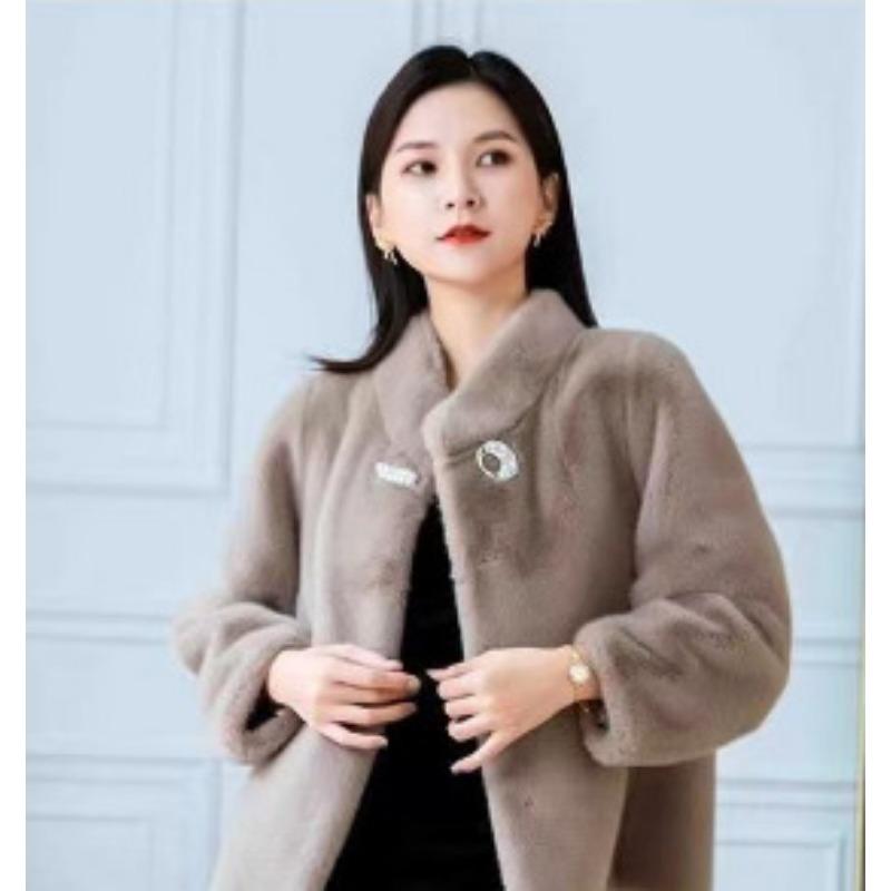 

Женская новая шуба из искусственного меха, имитация норковой шубы, имитация норкового велюра, короткое пальто 3XL верблюд