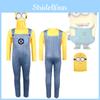 Soft Polyester Minions Costume Featuring High-quality Milk Silk Fabric For Kids Cosplay Fun