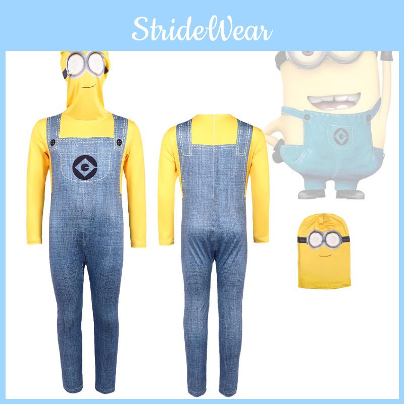Soft Polyester Minions Costume Featuring High-quality Milk Silk Fabric For Kids Cosplay Fun