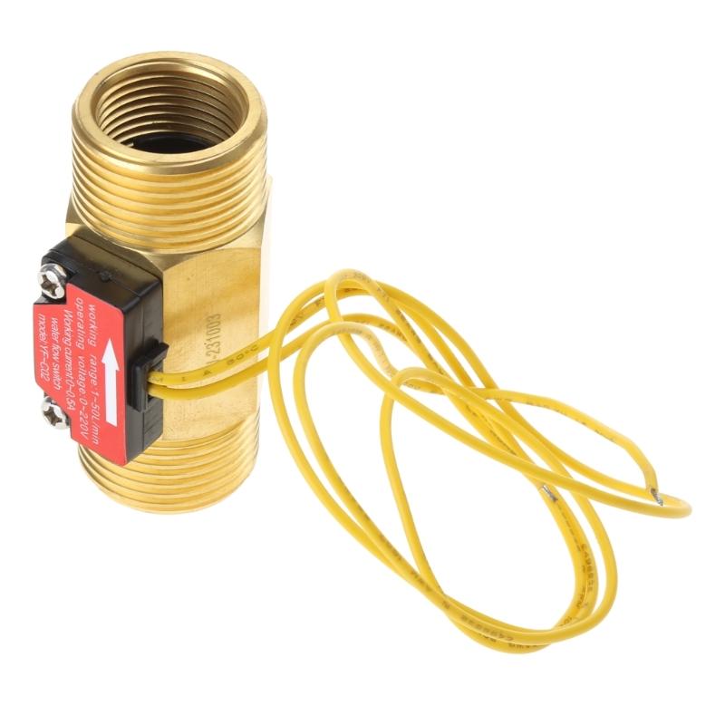 High Performances DN20 Water Flow Brass Water Flow Switchs 1.5-50L/min Water Flows Control Liquid Flowmeter A0KF