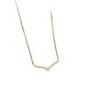 Minimalist Wind Full Drill Big V Furnace Real Gold Necklace Female Collarbone Chain With Jewelry
