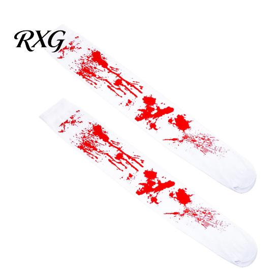 Holiday Party Atmosphere Supplies Halloween Horror Gloves, Creepy Red Hand Cosplay Prop for Party, Indoor Props Spooky Costume Accessory Haunted