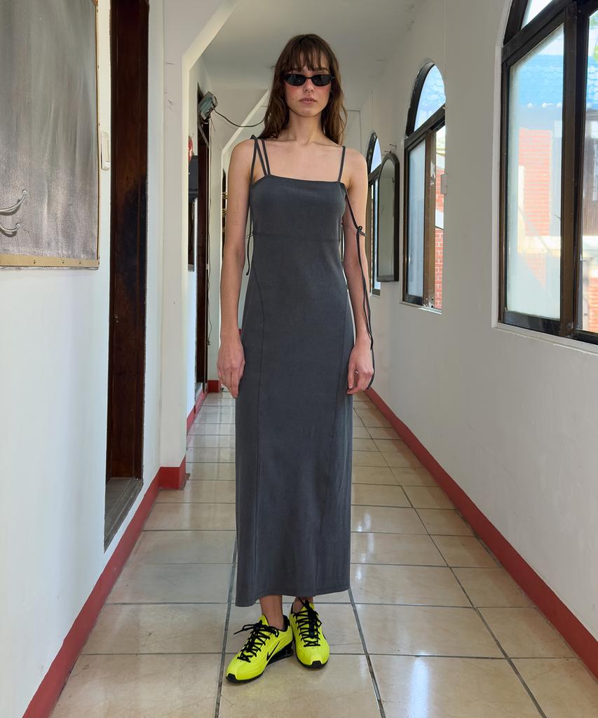Daiaegeuneol Two Way Long Dress (Charcoal)