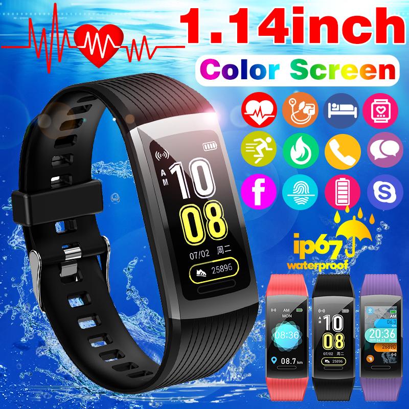 Buy Waterproof Smart Watches Blood Pressure Heart Rate Monitor Large