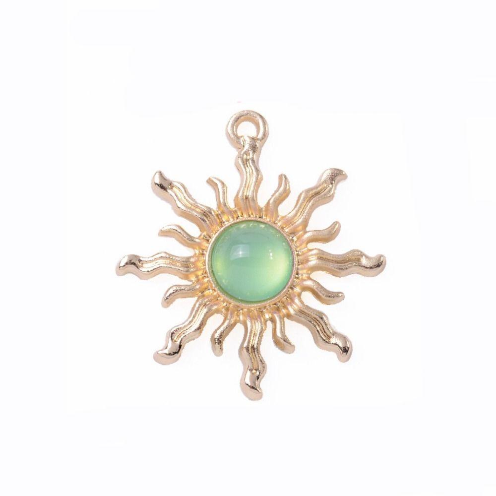 10pcs Baroque Style Gemstone Sun Charms DIY Craft Sparkling Jewelry Accessories Shiny Charming Gemstone Pendant Jewelry Making