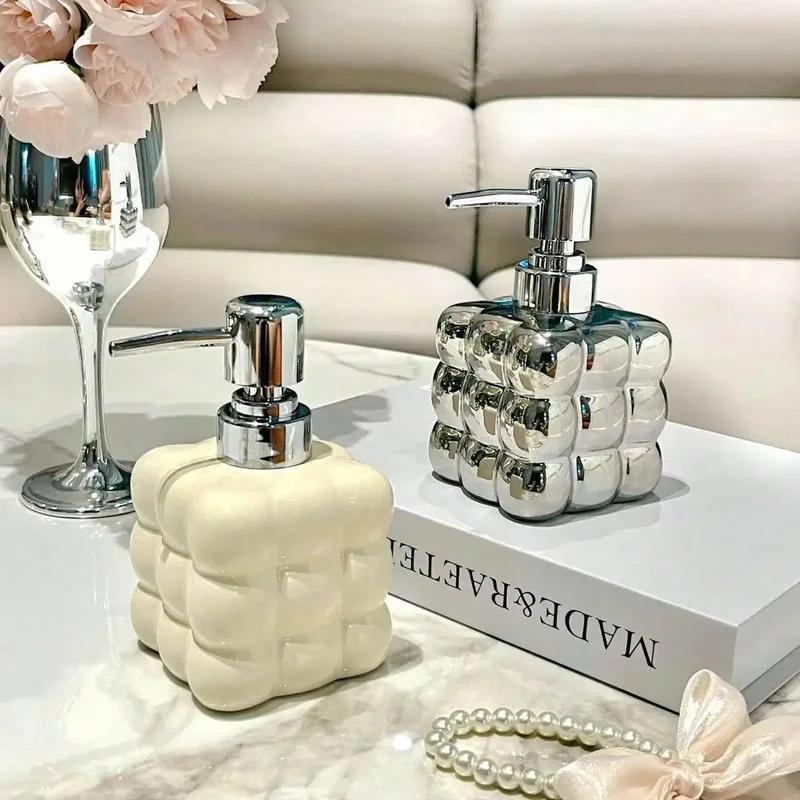 450ml Liquid Soap Dispenser Press Separated Bottle Bathroom Accessories Ceramic Household Body Wash Shampoo  Dispenser Bottle