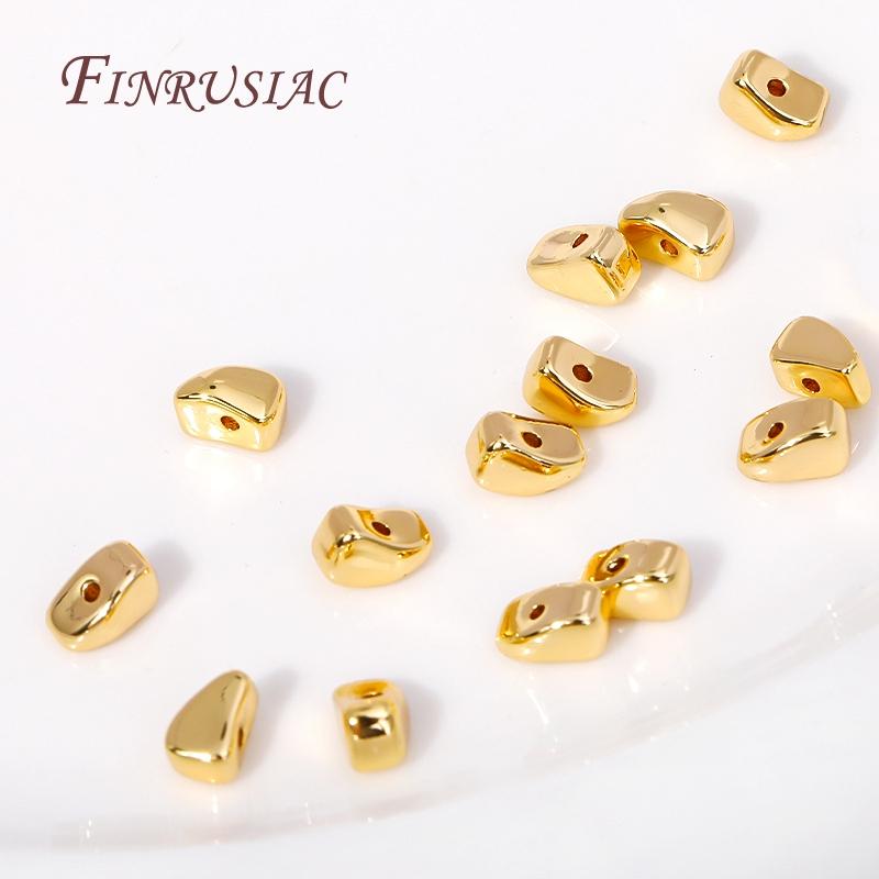18K Gold Plated Brass Metal Separator Beads,Spacer Beads For Jewelry Making,Handmade Bead DIY Necklace Bracelet Accessories