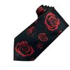 Sophisticated Silk Like Polyester Necktie with Rose Pattern Perfect For Gifting