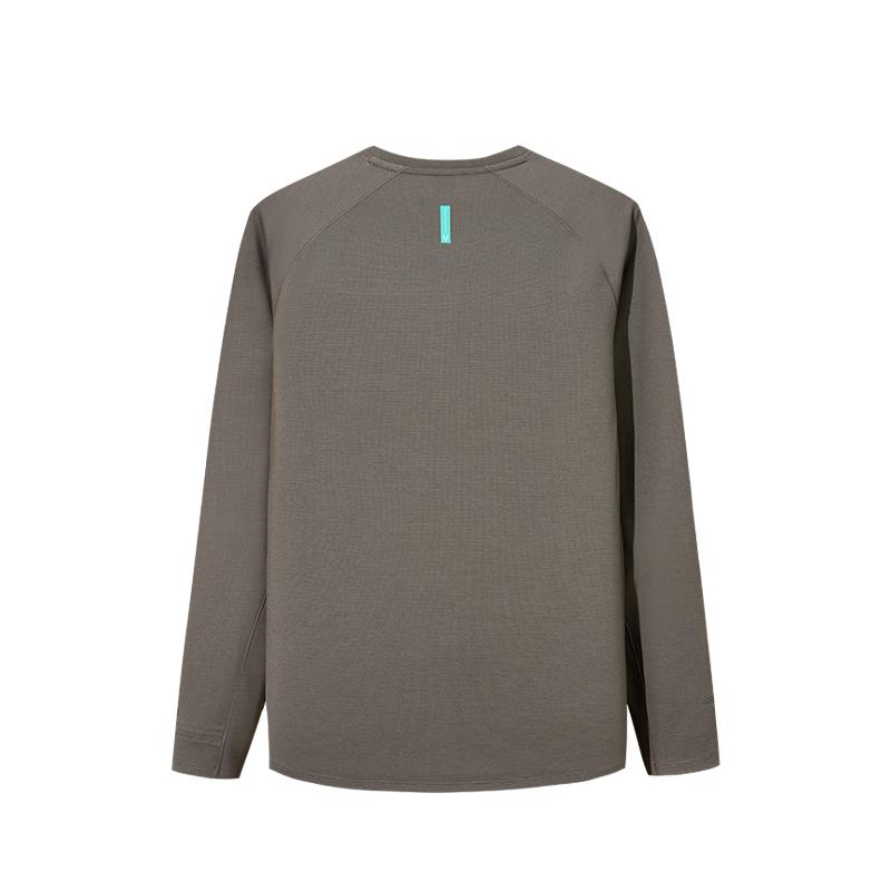 Anta Simple Comfortable Casual Round Neck Pullover Versatile Long Sleeve Knitted Sweater Men Tops 152545402-1